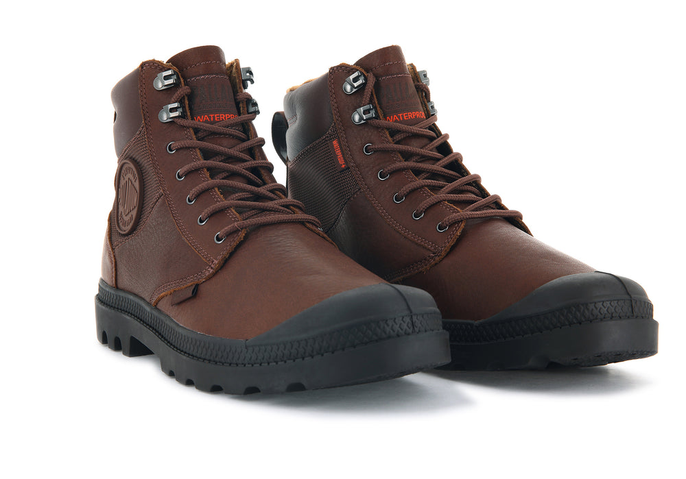 Botas Palladium PAMPA SHIELD WP+ LTH Hombre Mahogany | Costa Rica-03628